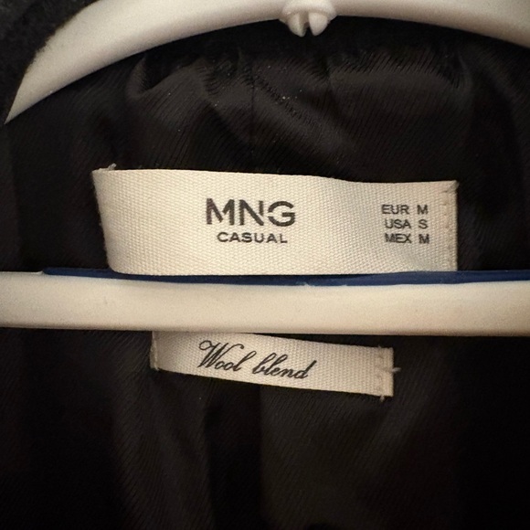 Mango Black Wool-blend Coat with Gold Buttons - Picture 3 of 3